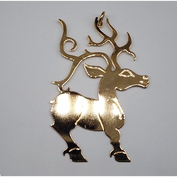 Metropolitan Museum of Arts MMA Brass Reindeer Christmas Holiday Ornament 2x3 - Picture 2 of 7